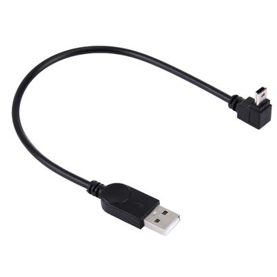 Угловой угол 90 градусов, кабель Mini USB-USB для передачи данных/зарядки, длина: 28см