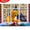 Алмазная вышивка кошка 5D DIY алмазная живопись собака животное горный хрусталь картина Рождественский подарок декор для дома