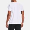 Under Armour Logo Print Solid Color Crew Neck T-Shirt Men Tops White 1361672-100
