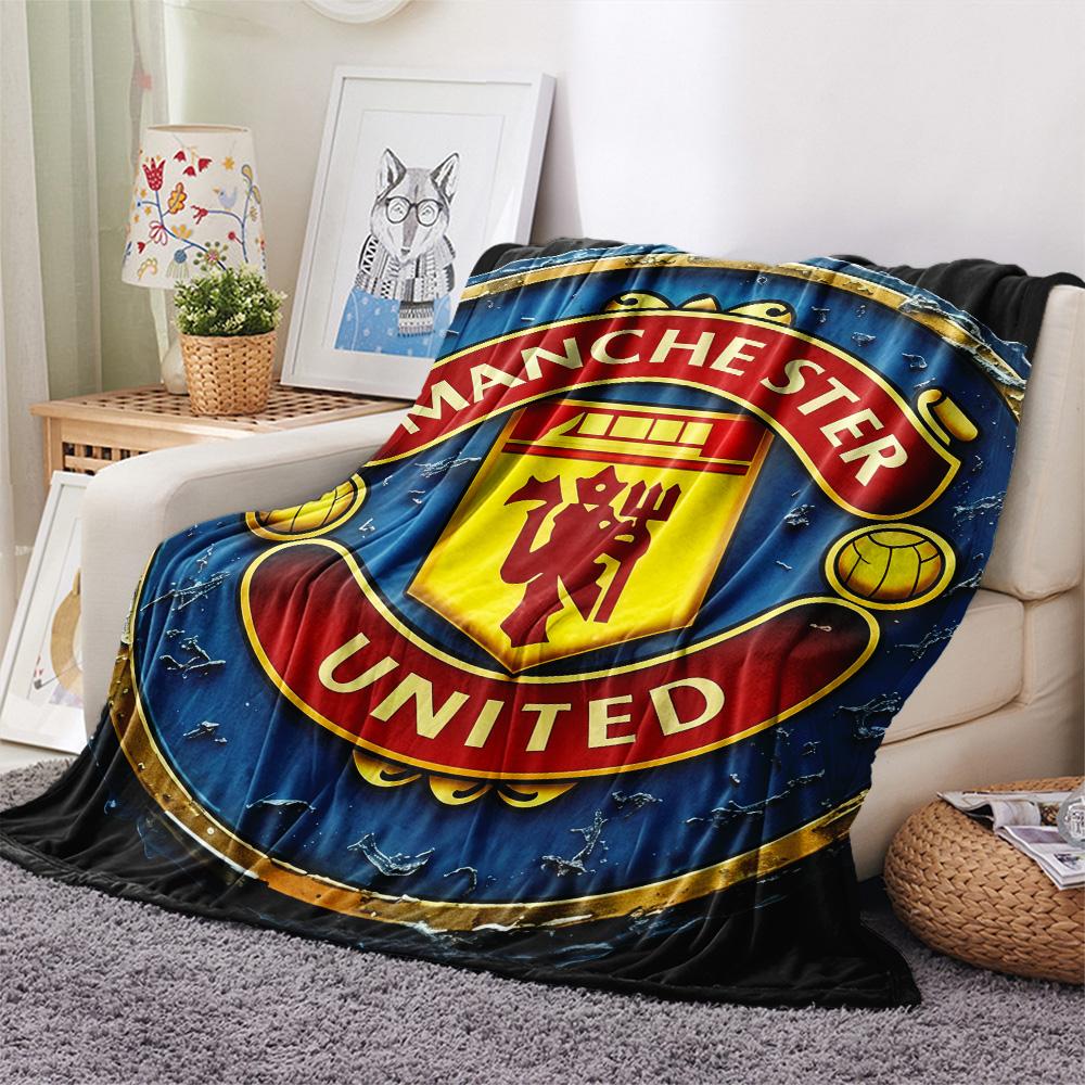 Man Utd Print FlAannel Blanket, High quality Comfortable for All Seasons, Home Decor, Warmth and Comfort