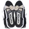 LOUIS VUITTON 1A9JGF LV Trainer Monogram Denim and Grained Calf Leather Sneakers shoes 8 1/2 blackUsed