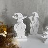 Christmas Elk Ornament Silicone Mold Diy Christmas Tree Snowman Santa Claus Plaster Resin Crafts Making Tools For Home Decor