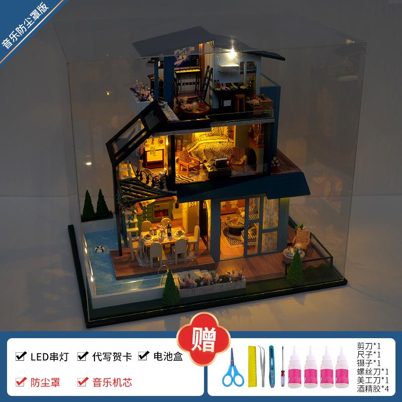Модель виллы для сборки ручной работы, Архитектурная креативная игрушка для взрослых, Подарок на день рождения для любителей DIY-моделирования