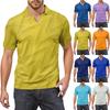 Мужская модная футболка для гольфа с коротким рукавом и V-образным вырезом