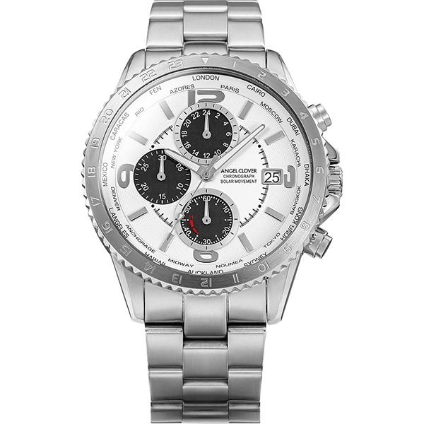 Angel Clover MONDO SOLAR NMOS44SSWH Wrist Watch