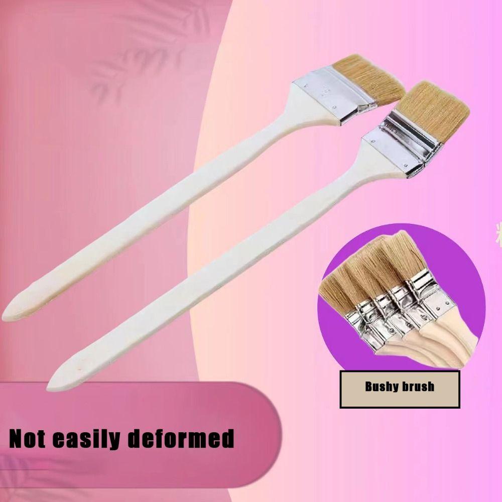 Mixed Pig Mane Hair Elbow Paint Brush Solid Wood Handle Universal Bristle Brush  Painting