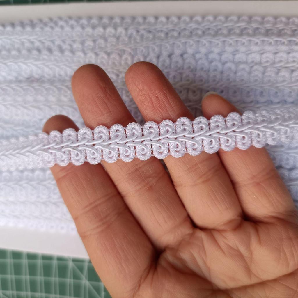 12 мм золотая и серебряная двухцветная кружевная елочка в виде сороконожки для аксессуаров одежды