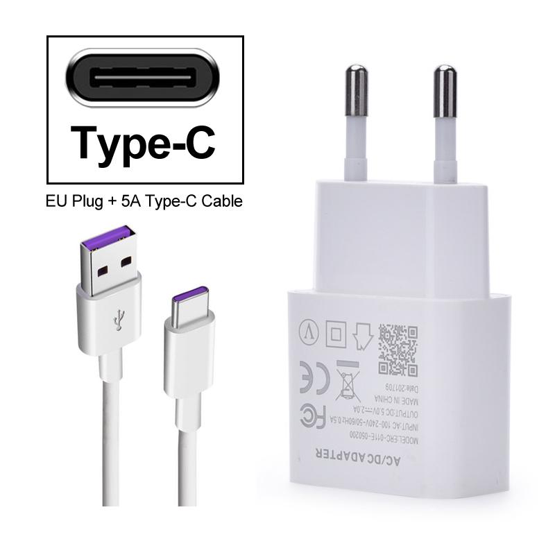 Fast Charger EU Plug Quick Charge for Samsung S7 Edge S8 S9 Plus Note 8 9 A8  J4 J6  Plus Prime J2 Core Type-C Usb Cable