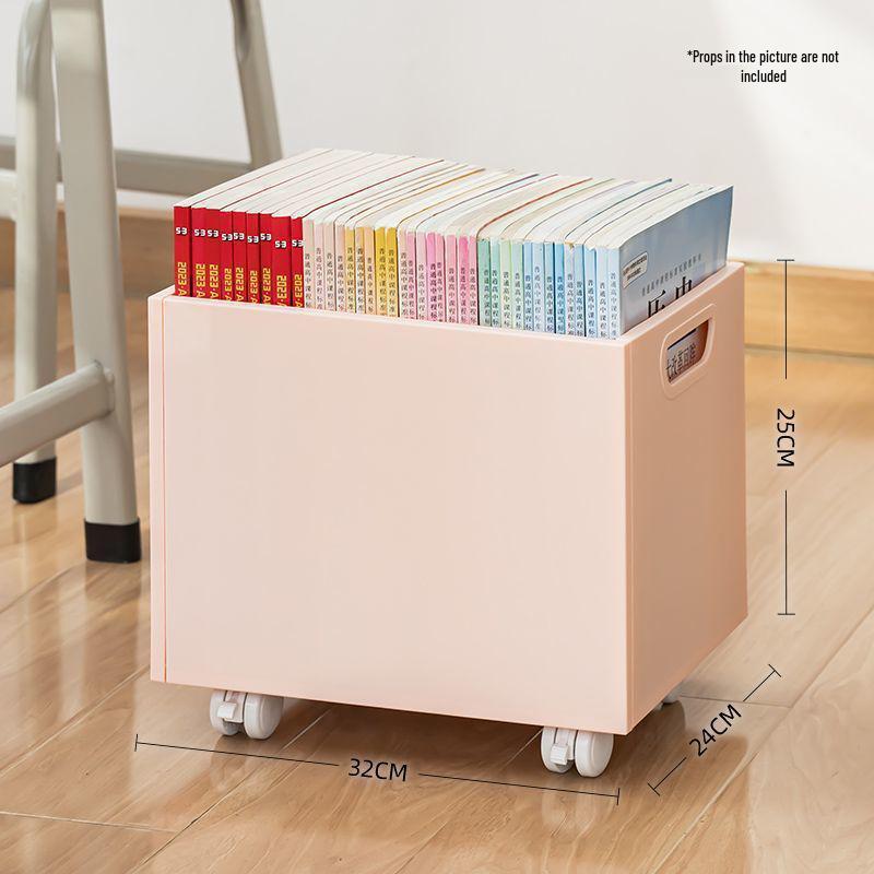Вместительный ящик для хранения книг на шкивах для использования в классе