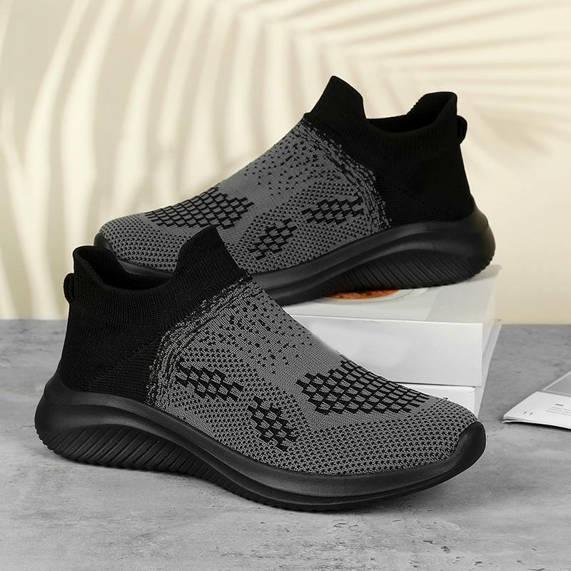 Женская ортопедическая спортивная обувь мужская трикотажная обувь для ходьбы кроссовки спортивные повседневные слипоны унисекс легкие дышащие туфли