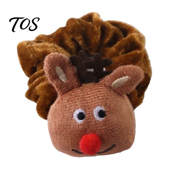 Festive Goose Clothing Accessory Christmas Porch Accessory, Deer Antler Hat, Plush Elk Santa Tree Collar, Statue Hat Apparel for 23 Inch Outdoor Yard