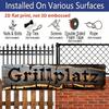 2D Flat, 1pc, Home Aluminium Decorative Sign And Plaques, Grillplatz Aluminium Sign, Outdoor Wall Art for BBQ Spot, Deck, Garden, Garage, Holiday