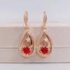 Korean Trendy Zircon Drop Shape Drop Earrings for Women Fashion Gold Color Earring Jewelry Party Accessories