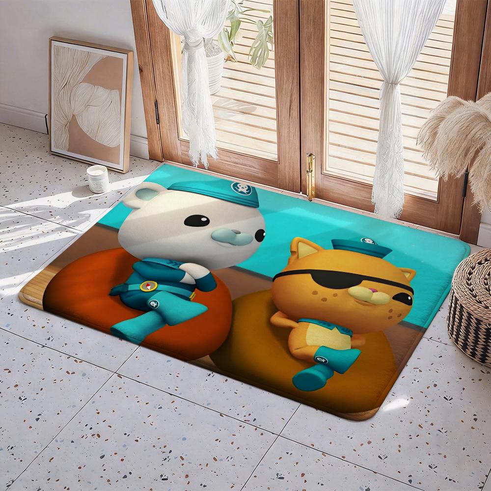 Abstract C Column Floor Mat Eco Flannel Doormat Non Slip Odorless Indoor Floor Rug Soft Short Plush Home Mat