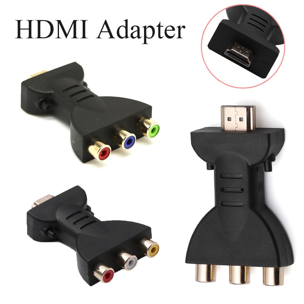 HDTV Digital Signal Gold-plated Video Audio Adapter HDMI To 3 RGB/RCA Component Converter
