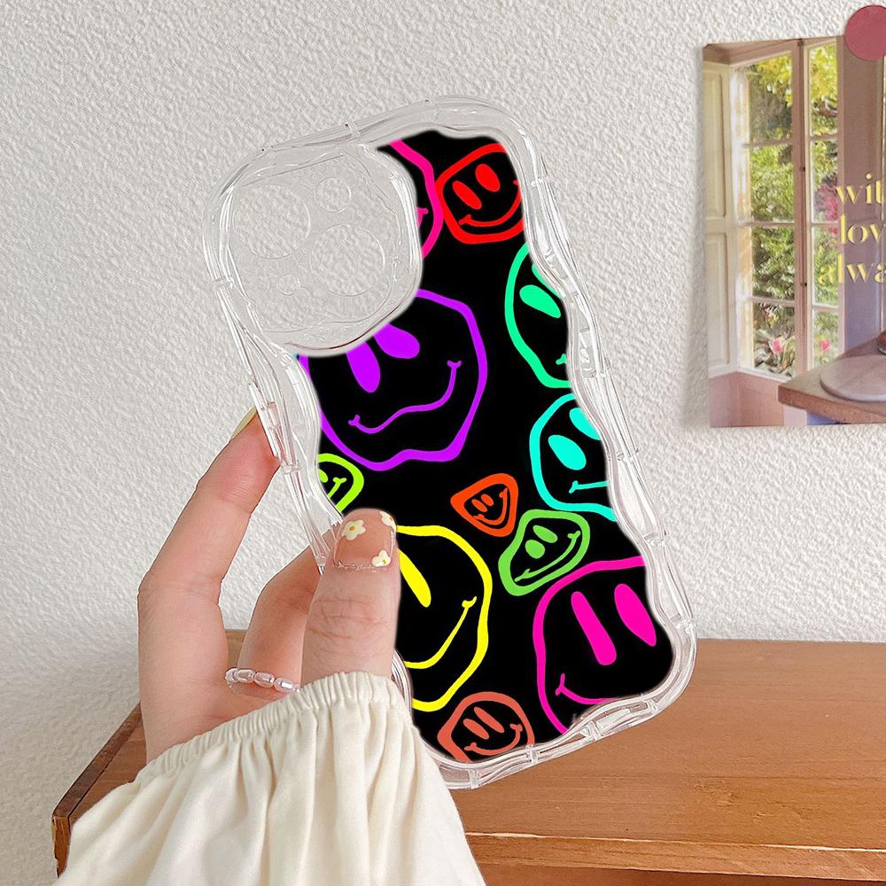 Ae88 Lovely Smiley Art Protective Phone Cases for Samsung S23 S24 Ultra A55 A14 A25 A13 Infinix Hot 40 Pro Tecno Spark 20C Wave TPU Back Cover