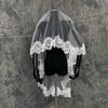 Bridal Veil Soft Lace Vintage Elegant Fairy Trail Mori Korean Simple Wedding Photo Prop