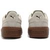 Puma Замшевая платформа CORE Женские Винтажные Низкие Скейт-Кеды Белоснежный Коричневый с Белой Подошвой 363559-19