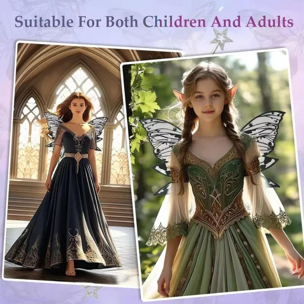 Легкий набор крыльев для костюма феи Креативный набор крыльев эльфа Набор крыльев для костюмированной вечеринки Маскарад