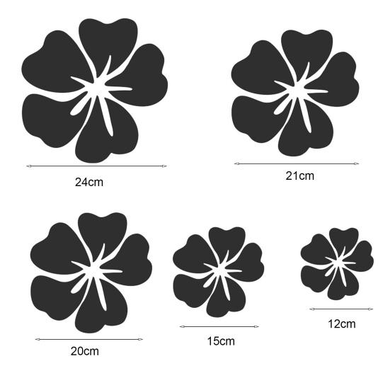 Removable Mirror Wall Stickers Chic Seamless Delicate Elegant Floral