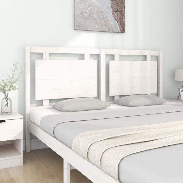 VidaXL Headboard White 165.5x4x100 Cm Solid Pine Wood 817951
