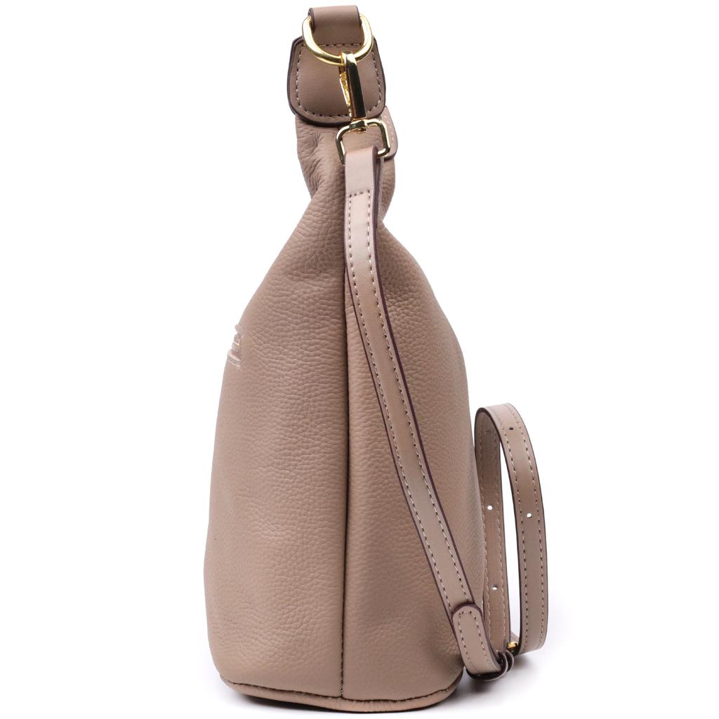 Women's Shoulder Bag Made of Genuine Leather Vintage 22629 Beige