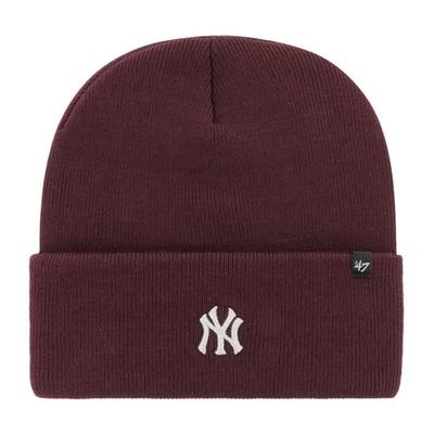 Вязаная шапка 47 Brand - BASE RUNNER New York Yankees бордовая