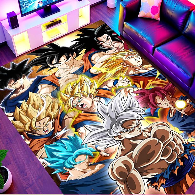 DRAGON BALL Print Rug, Washable Floor Carpet, For Entryway Dorm Laundry Room Office Study, Home Decor Birthday Christmas Gift