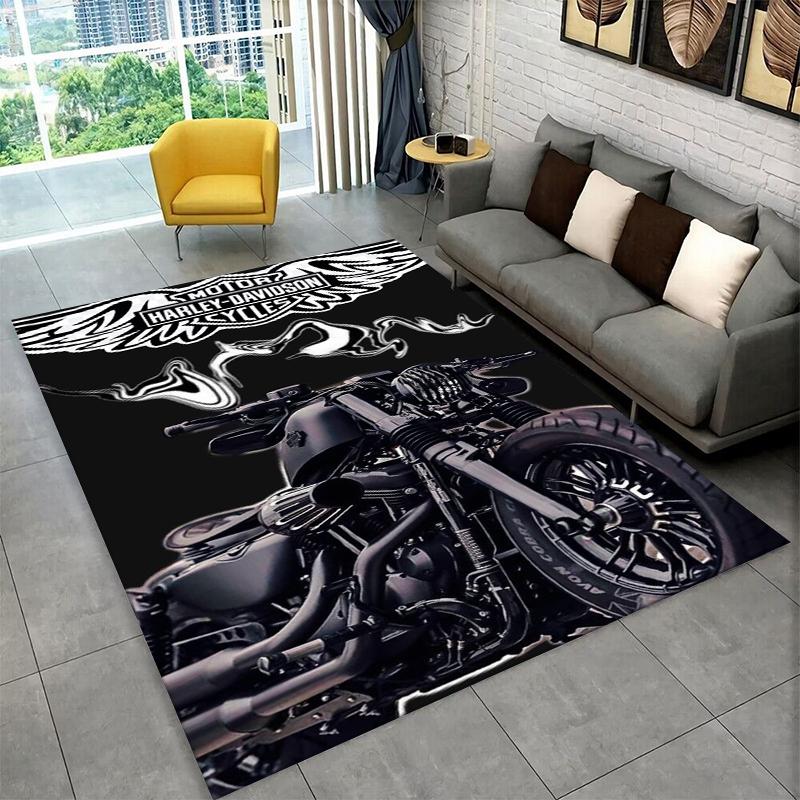 Ретро H-Harleys Racing Moto Нескользящий ковер для гостиной, спальни, игровой комнаты, мягкий коврик для пола, домашний декор, ковер для детской комнаты