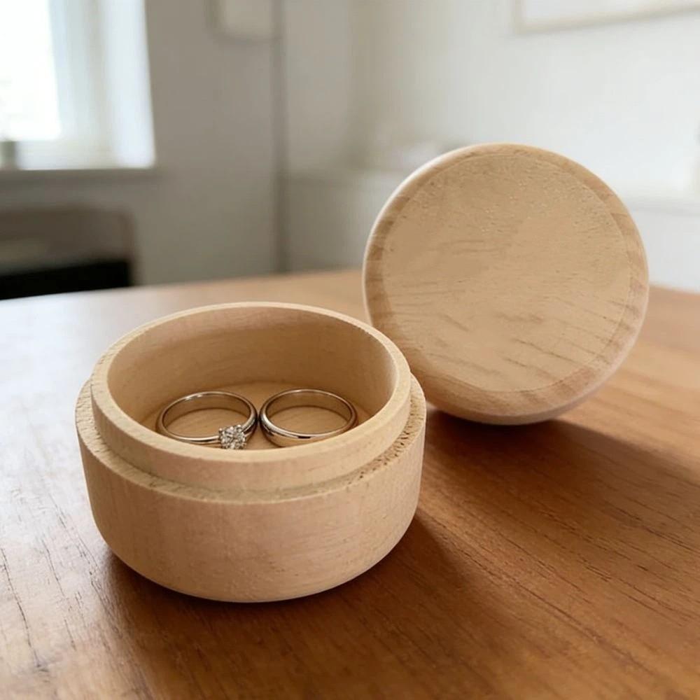 5cm Wood Storage Box Necklace Organize Baby Fetal Hair Box Creative Primary Teeth Storage  Home