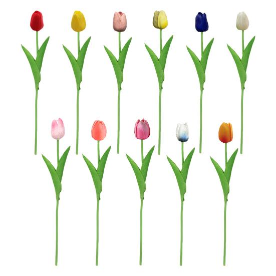 5 шт. Имитация тюльпана 34 см Искусственный тюльпан Поддельные цветы Искусственный тюльпан оптом Подарок на День матери для вазы Главная Кухня Свадьба Весна Украшения для вечеринки