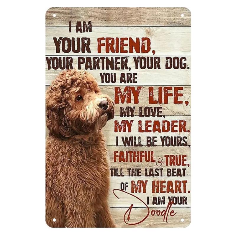 New Vintage Siamese Cat I Am Your Friend Your Partner Your Cat Funny Metal Tin Sign Wall Decor Man Cave Bar Retro Metal Vintage