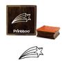 Printtoo Diary Card Flying Star Square Деревянный резиновый штамп Блок Scrap-Booking-2 x 2