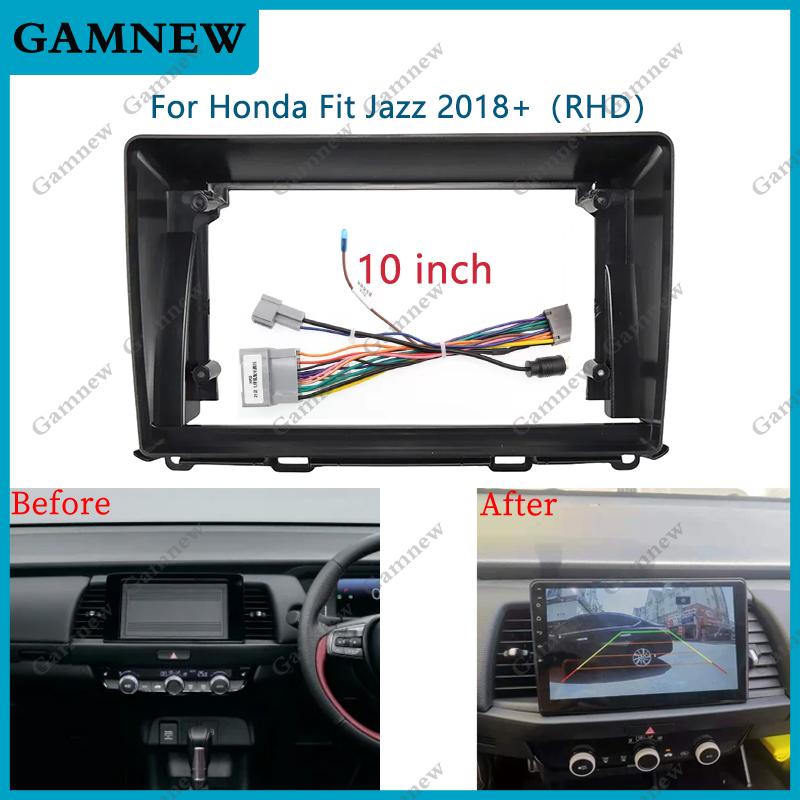 10 Inch Car 16pin Wiring Harness Adapter Decoder Android Radio Power Cable For Honda Fit Jazz (RHD) 2018