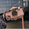 Креативный роскошный 3D ретро чехол для телефона с камерой для iPhone 14 13 12 11 Pro Max 14plus милый мягкий чехол для телефона из ТПУ со шнурком на заднюю крышку