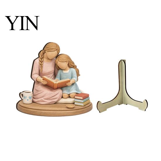 Minimalist Decorative Home Accessories Wooden Reading Desktop Ornaments for Office Decor, Figurine, Sturdy Durable Pieces Creative Art Craft