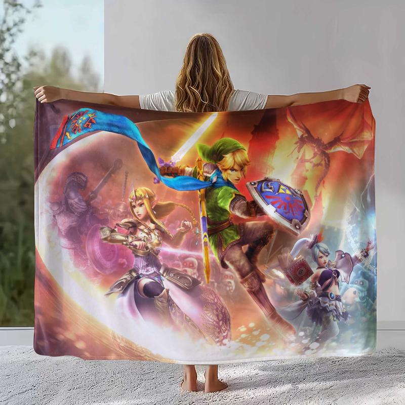 Ретро Z-Zelda Мультяшный Линк Игры Фланелевое Одеяло, Ультра Мягкий Теплый Плюшевый Плед для Дома Спальни Кровати Дивана Походного Пикника Ребенка