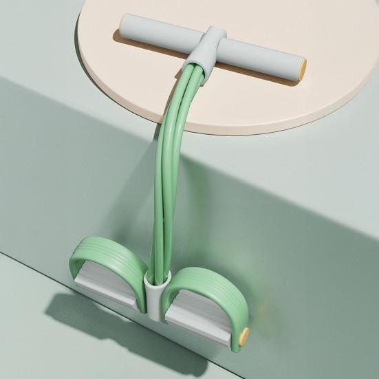 6-Tube Pedal Ankle Puller Figure 8 Resistance Band Elastic Yoga Sit-up Pull Rope with Handle Men Women Pedal Tensioner Exerciser Workout Equipment