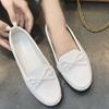 Туфли Doudou женские нескользящие весенне-летние новые на плоской подошве одинарные туфли мягкая подошва на одном педале беременные женщины удобные материнские белые туфли медсестры