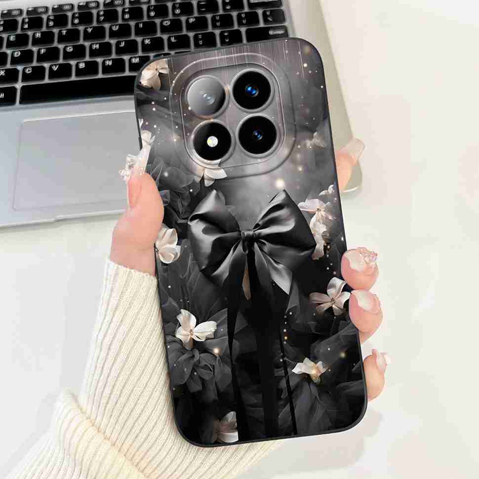 For Xiaomi Redmi Note 14 Pro+ 5G Case Cherry Print Cute Butterfly Soft Silicone Cover For Redmi Note 14Pro Plus 5G 6.67" Bumper