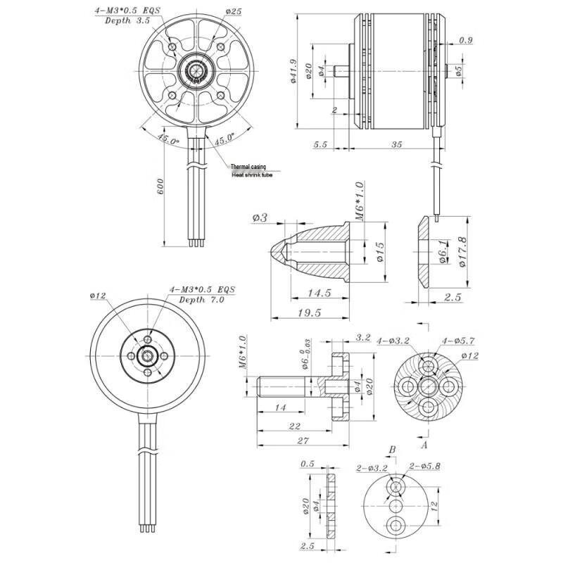 SUNNYSKY EOLO 3515 Multi-rotor Motor (CN version)