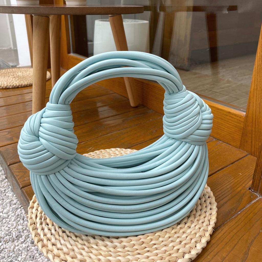 Cross Border Noodle Bag Новая натуральная кожаная сумка с узлом на ощупь, плетеная сумка на одно плечо для женщин