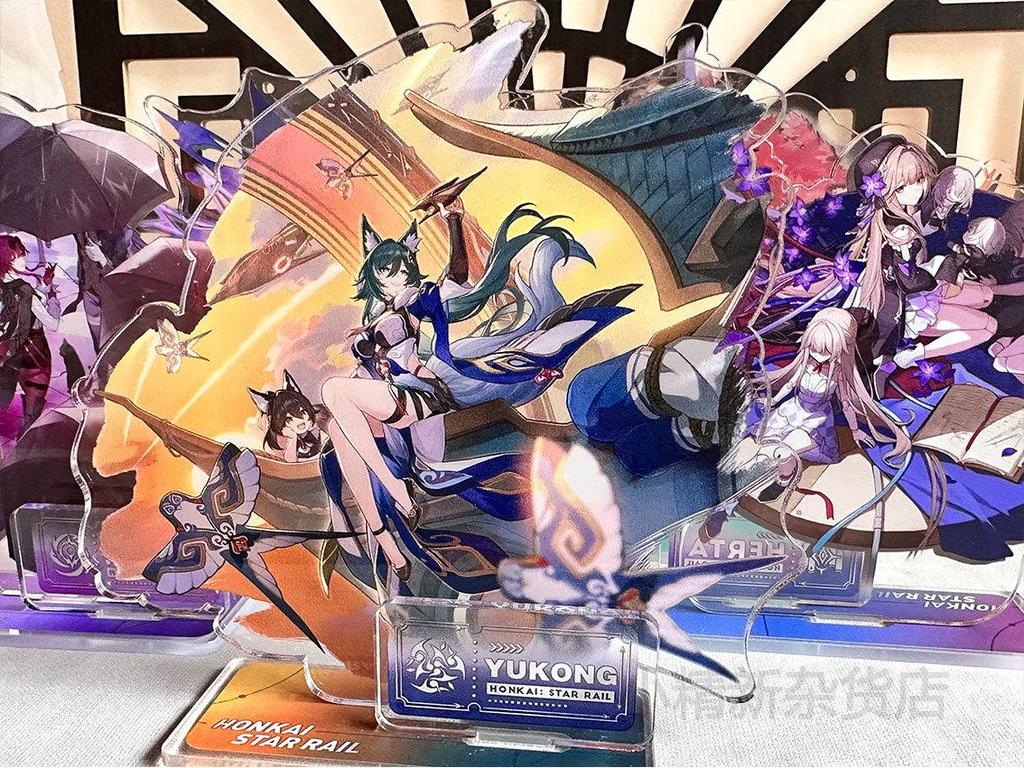 Набор Фигурок miHoYo Star Rail Светлячок Дань Хэн Луна: Ахерон, Авантюрин, Кафка, Серебряный Волк, Цзинлю, Сюэи Стенды