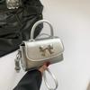 Bow Fashion Handbag 2025 Spring New Versatile Ins Shoulder Messenger Bag Foreign Style Small Square Bag