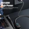 Кабель-адаптер USB C на DC с регулируемым напряжением, разъем, шнур для ноутбука, роутера, PD140W /5V/9V/12V/15V/20V/28V