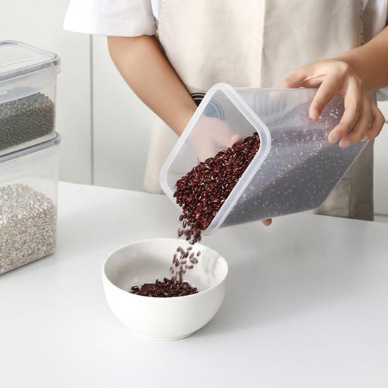 0,8 л/1,4 л/1,6 л/2 л/2,8 л прозрачные пластиковые банки для хранения герметичные влагостойкие прозрачные организованные контейнеры для хранения пищевых продуктов с широким горлышком