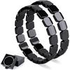 Мужской эластичный браслет из черного гематита - Модный аксессуар