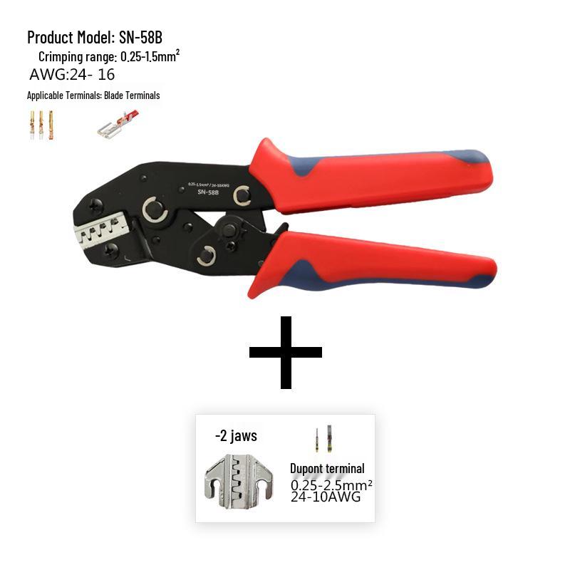 Набор кримпера с храповым механизмом SN-58B с несколькими вариантами губок