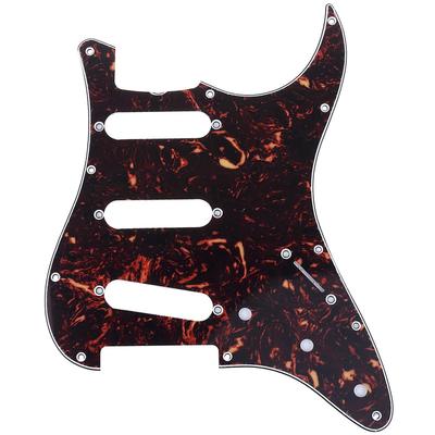Musiclily Pro 1962 11-отверстий пикгарды для Stratocaster, Сделано в Японии для электрогитар Fender Japan Strat, Рисунок черепахового панциря, Набор из 4 штук