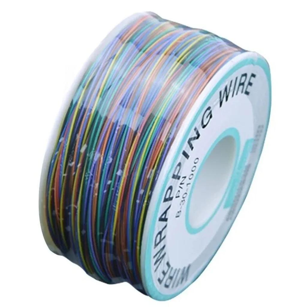 8 Colors Circuit Board Flying Wire Tin Plated Copper PCB Wrapping Wire Cable for Aviation 30AWG